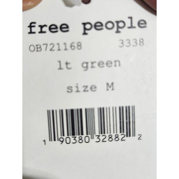 Free People January Ribbed Scoop-Neck T-Shirt Tunic Moss Green Size M - Picture 8 of 8